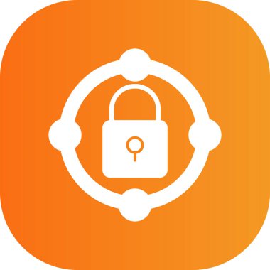 Asma kilit simgesinin vektör illüstrasyonu