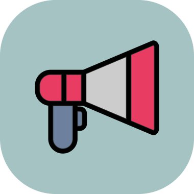 Megafon ikonu vektör illüstrasyonu