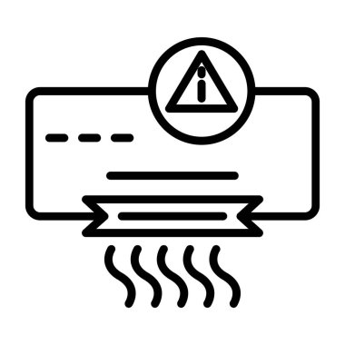 uyarı vektörü ince çizgi simgesi