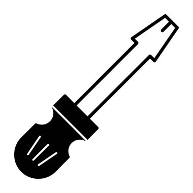 Tornavida. Web simgesi basit illüstrasyon