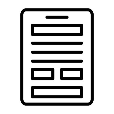 belge vektör çizgisi simgesi