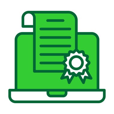 Sertifika ikonu vektör illüstrasyonu