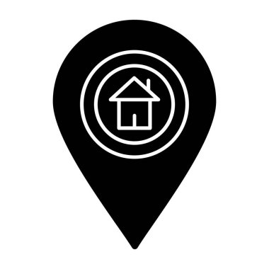 Harita işaretleyici ev simgesi