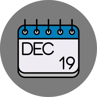 Takvim simgesi, vektör çizimi