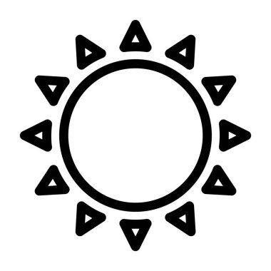 Moda tarzında izole edilmiş güneş simgesi