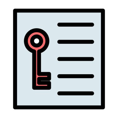 Anahtar simgesi vektör illüstrasyonu