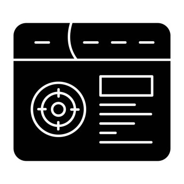 tarayıcı vektörü ince çizgi simgesi