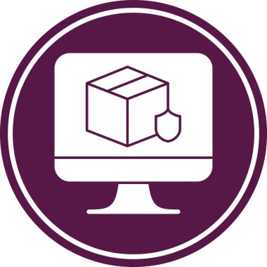 bilgisayar monitörü web simgesi, basit vektör illüstrasyonu