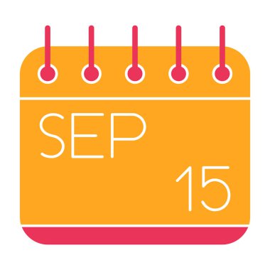 Takvim simgesinin vektör illüstrasyonu