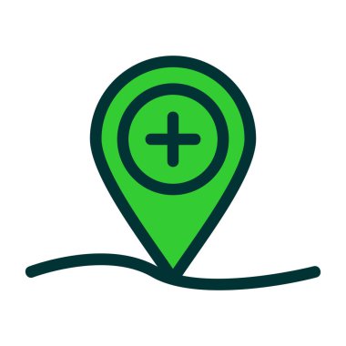 konum pin simgesi, vektör illüstrasyonu