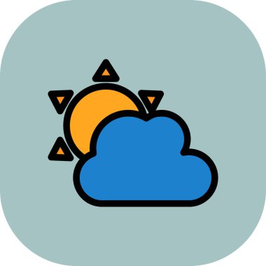 Bulut simgesi vektör illüstrasyonu