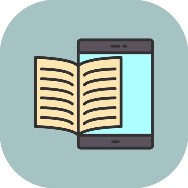 Kitap. Web simgesi basit illüstrasyon