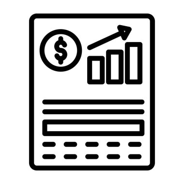 rapor simgesi vektör illüstrasyonu