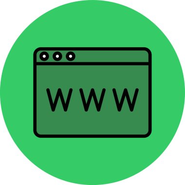 tarayıcı simgesi, vektör illüstrasyonu