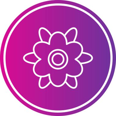 Çiçek. Web simgesi basit illüstrasyon