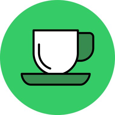 kahve kupası ikonu vektör illüstrasyonu