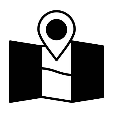 konum haritası simgesi. beyaz arkaplanda izole edilmiş web tasarımı için konum haritası vektör simgesi