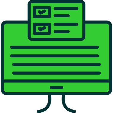 Belge. Web simgesi vektör illüstrasyonu