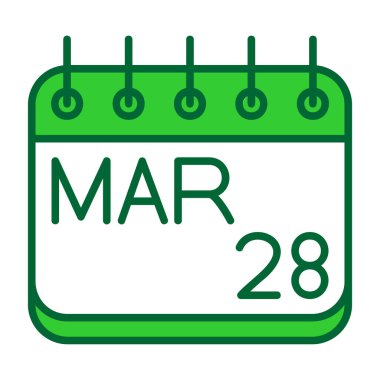 Takvim simgesi tasarımı, vektör illüstrasyonu