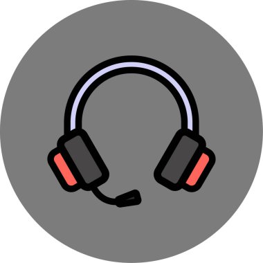 Kulaklık. Web simgesi basit tasarım