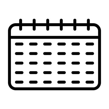 takvim vektörü ince çizgi simgesi