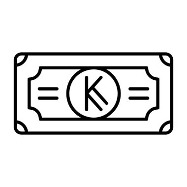 Dolar vektör ince çizgi simgesi