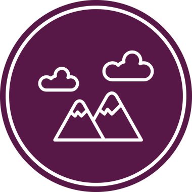 vektör dağ simgesi, basit illüstrasyon