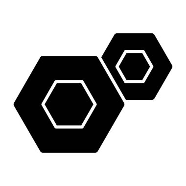 Altıgen simgesi, vektör illüstrasyonu