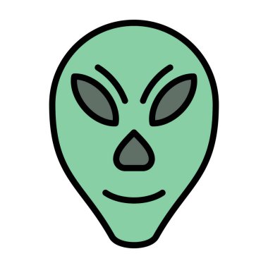 Uzaylı simgesi vektör illüstrasyonu