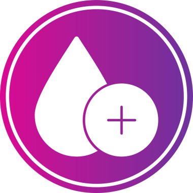 serin gradyan bitiş ile su damlası dairesel simgesi