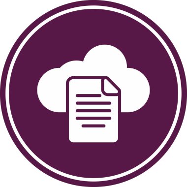 Ana hatlar biçiminde bulut veri depolama simgesi