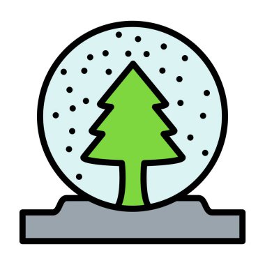 Noel ağacı ikonu. özet ağaç vektör illüstrasyonu