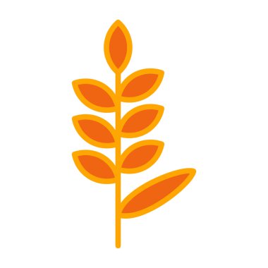 Buğday bitkisi doğa ikonu vektör çizimi tasarımı