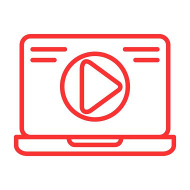 Video oynatımını simge vektör çizim