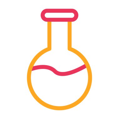 Beyaz arka plan üzerinde Flask işareti izole şişesi simge vektör