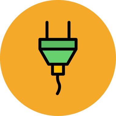 Kişisel ve ticari kullanım için kablo vektör simgesi simgesi çizimi..