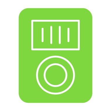 mikrodalga simgesi, basit vektör illüstrasyonu