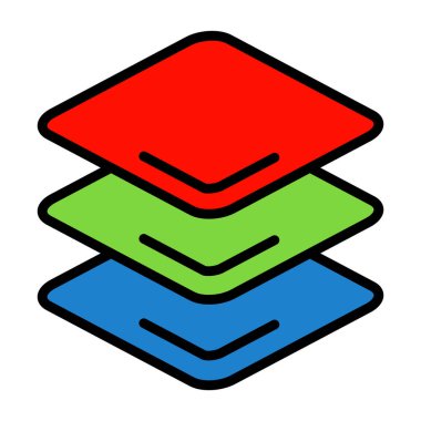 Bir yığın kağıt ikonu. Web için kağıt vektör simgesinin özet çizimi