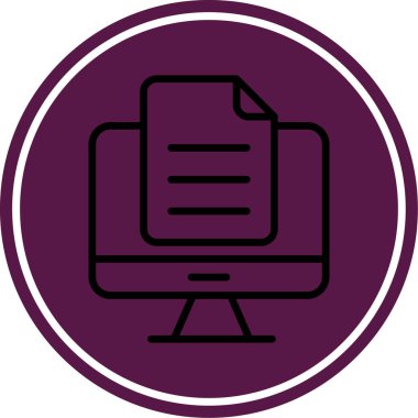 Belge simgesinin vektör illüstrasyonu