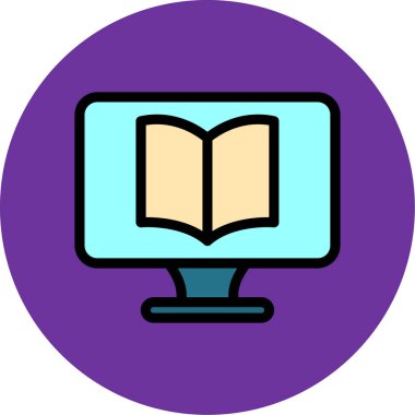 Kitap. Web simgesi basit illüstrasyon