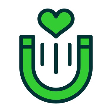 Yeşil bir simgenin vektör illüstrasyonu