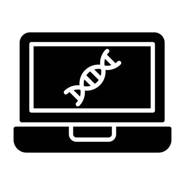 Bir dizüstü bilgisayar simgesinin vektör illüstrasyonu