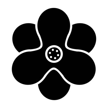 çiçek glyph düz simgesi