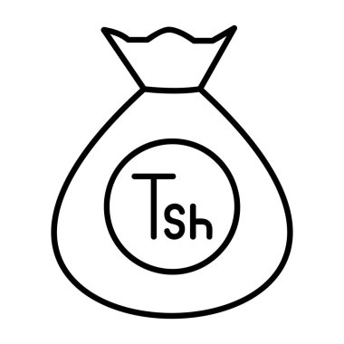 Para çantası ikonu. Beyaz arkaplanda izole edilmiş web tasarımı için dolar çanta vektör simgesi