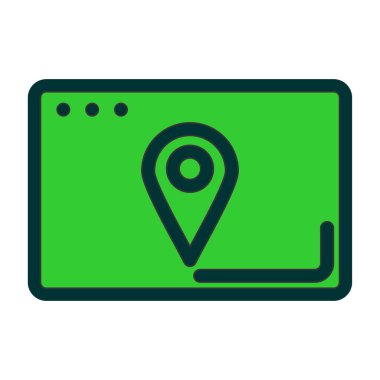 harita konumu ikon vektör illüstrasyonu