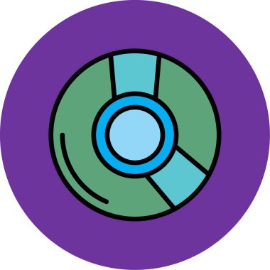 CD mi? Web simgesi basit illüstrasyon