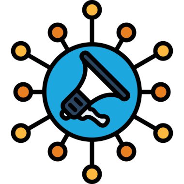 ağ paylaşım simgesi çizimi