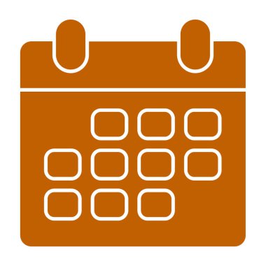 Takvim simgesi. düz tasarım biçimi