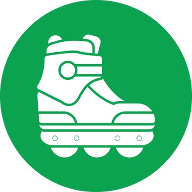 Buz pateni ikonu. Web için basit paten vektör simgesi çizimi