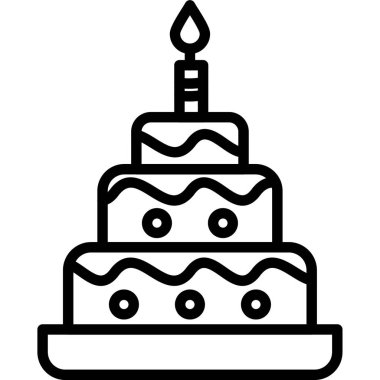 Doğum günü pastası. Basit tasarım